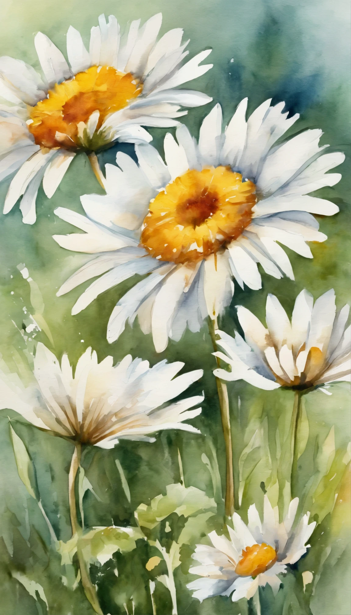 ((Flower daisies)), Lovely garden, Softness in the landscape, 8K resolution, gorgeous illumination, SuperiorQuality