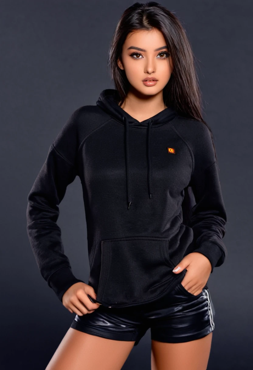 beautiful model posing, Dunkles, glattes Haar, brown eyes – 21 years, sportliche breite Figur, big , Hunter eyes