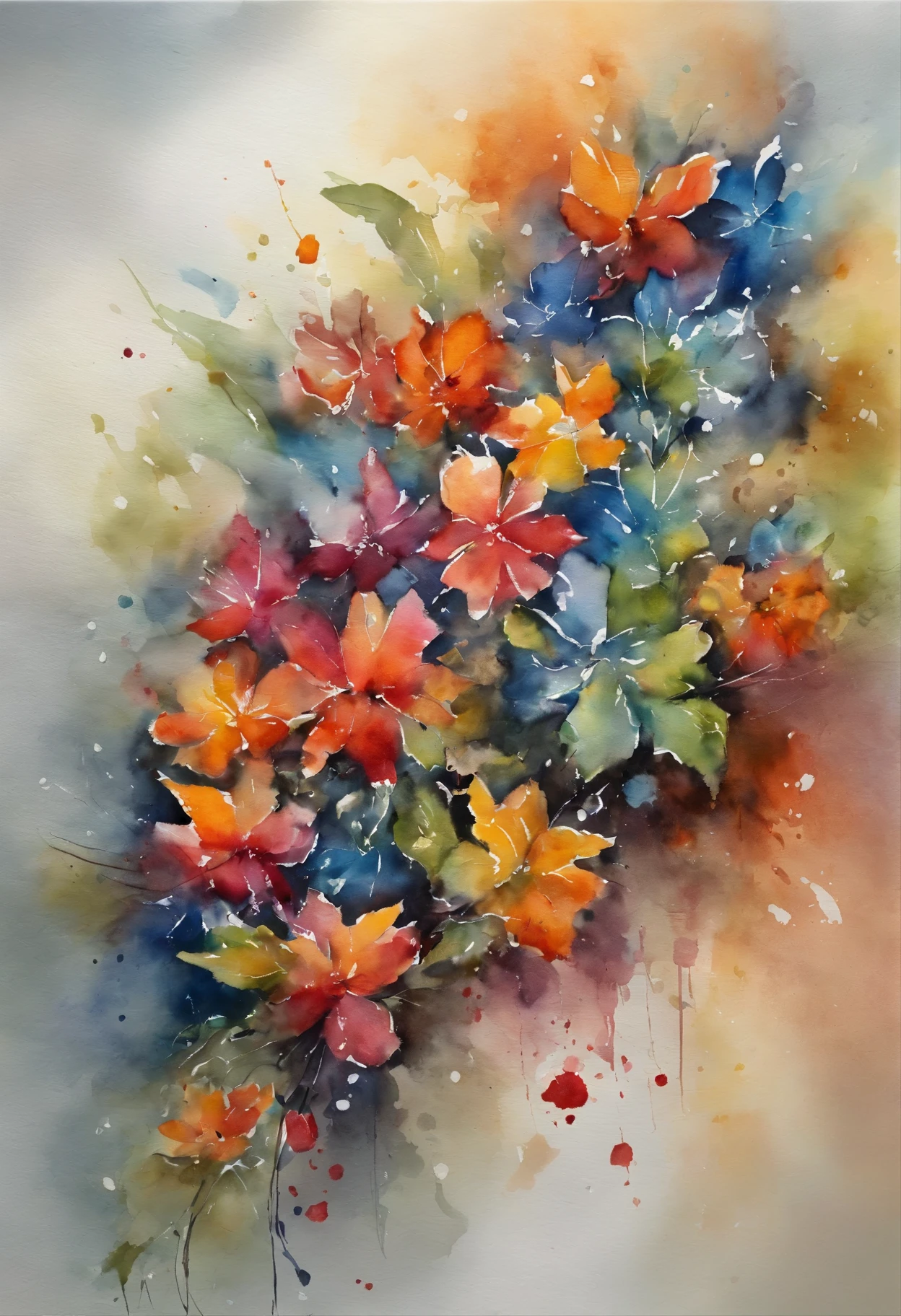 Hareful、art by、Artistically、3d watercolor abstract,Dark background,High resolution,High quality,Colorful、Hareful、Abstract、colourfull