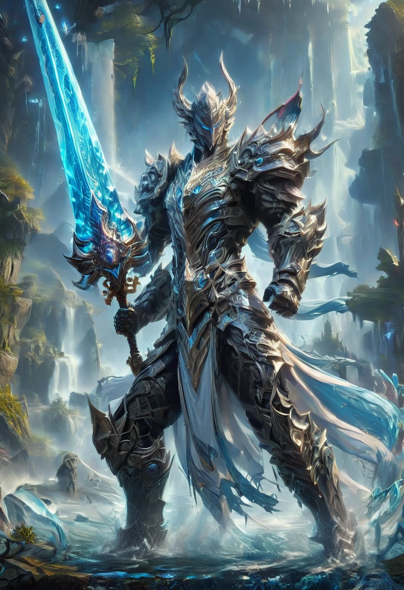 Sworasman, sword, casual pose, best quality, masterpiece, very aesthetic, perfect composition, intricate details, ultra-detailed