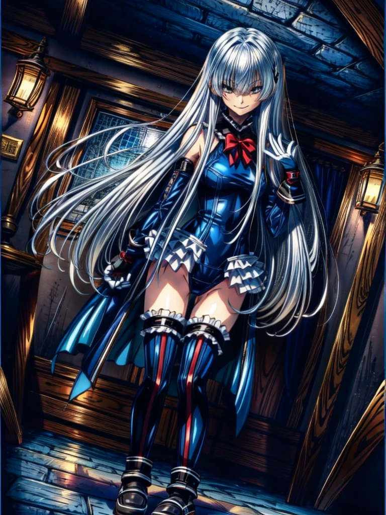 highest quality,sleep on your back in bed,Crab crotch,show me your boots,thigh high boots,leotardチラ見せ,glove,elegant, 1 girl, leotard,body suit,cute, blushed, looking at the viewer, from below, prison,blue eyes, beautiful eyes, beautiful background, particles of light, Light of the sun, dramatic lighting, outside, shiny, realistic, table top, highest quality, Super detailed, get used to it, scenery, beautiful and detailed eyes, thin hair,full body shot,
