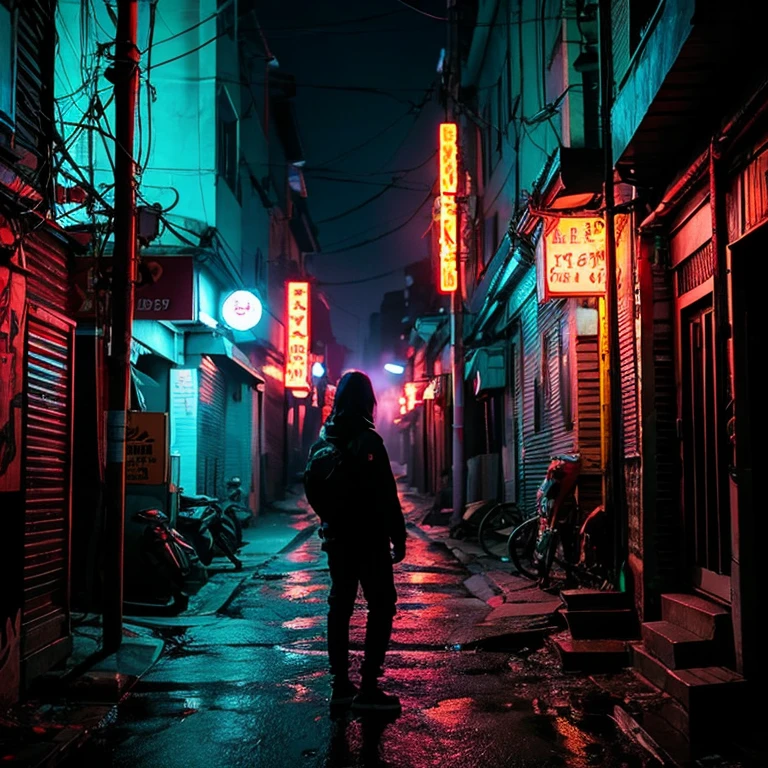 Neon Style、Alley、Darkness、Gaming
