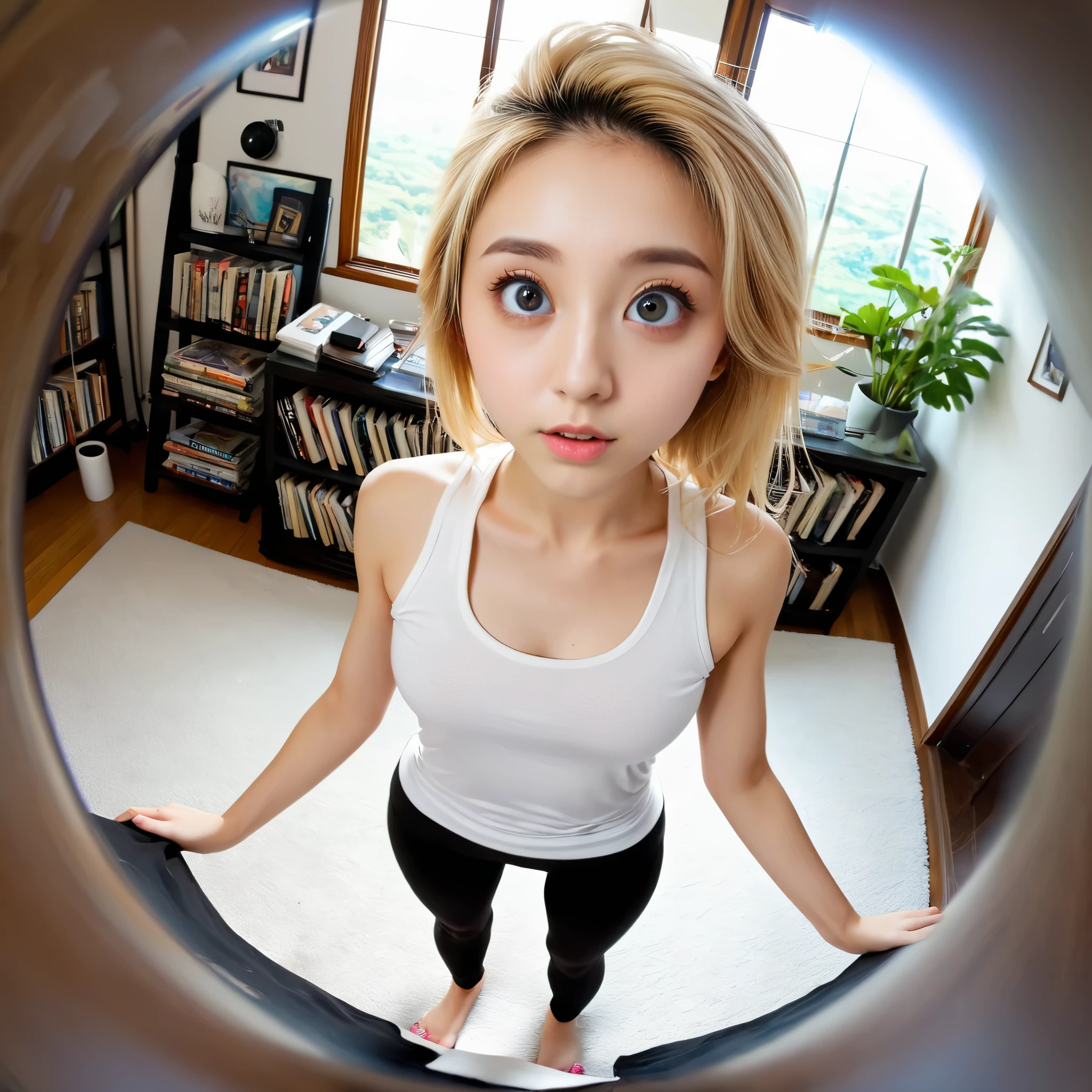 Girl notices hidden camera