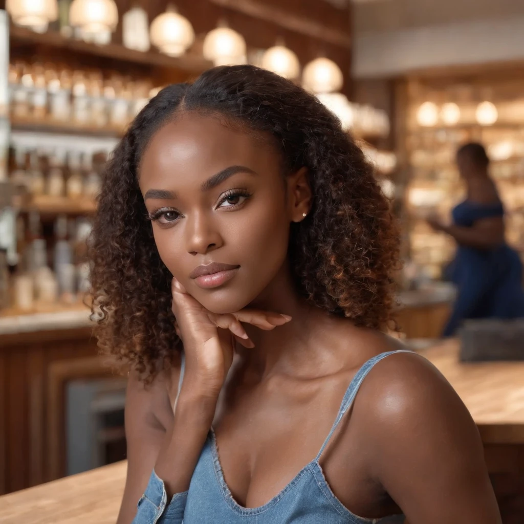 ((Peau africaine foncée, peau d'ébène très profonde)), ((Sa beauté indéniable)), ((Excited cute face)), ((hyper detailed perfect eyes,)), ((pose mignonne)), ((Langue sortie)), ((attractive )), sexy, ((beige turtleneck, jeans, café)), ((Queue de cheval afro avec de longs cheveux bouclés africains,)), (( peau)), ((debout, vue de face)), ((toucher ses propres jambes dans une pose sexy)), ((La Haye, bar, café , Ville publique, people in the background)), ((faire l'Grocery store)), Synthetic image with sharp focus, photorealistic, high detail, Realistic, chef-d'artwork, absurdes, best quality, HDR, high quality, HD, extremely detailed, Fond d'8k screen, intricate details, 8k euh, Full HD, (photo realistic:1.2), contraste, lighting intense, kinematics'lighting, lighting naturel, veilleuse, Nuit, global lighting, rire aux éclats, at the pool african women、Femme sexy, La Haye
Info
