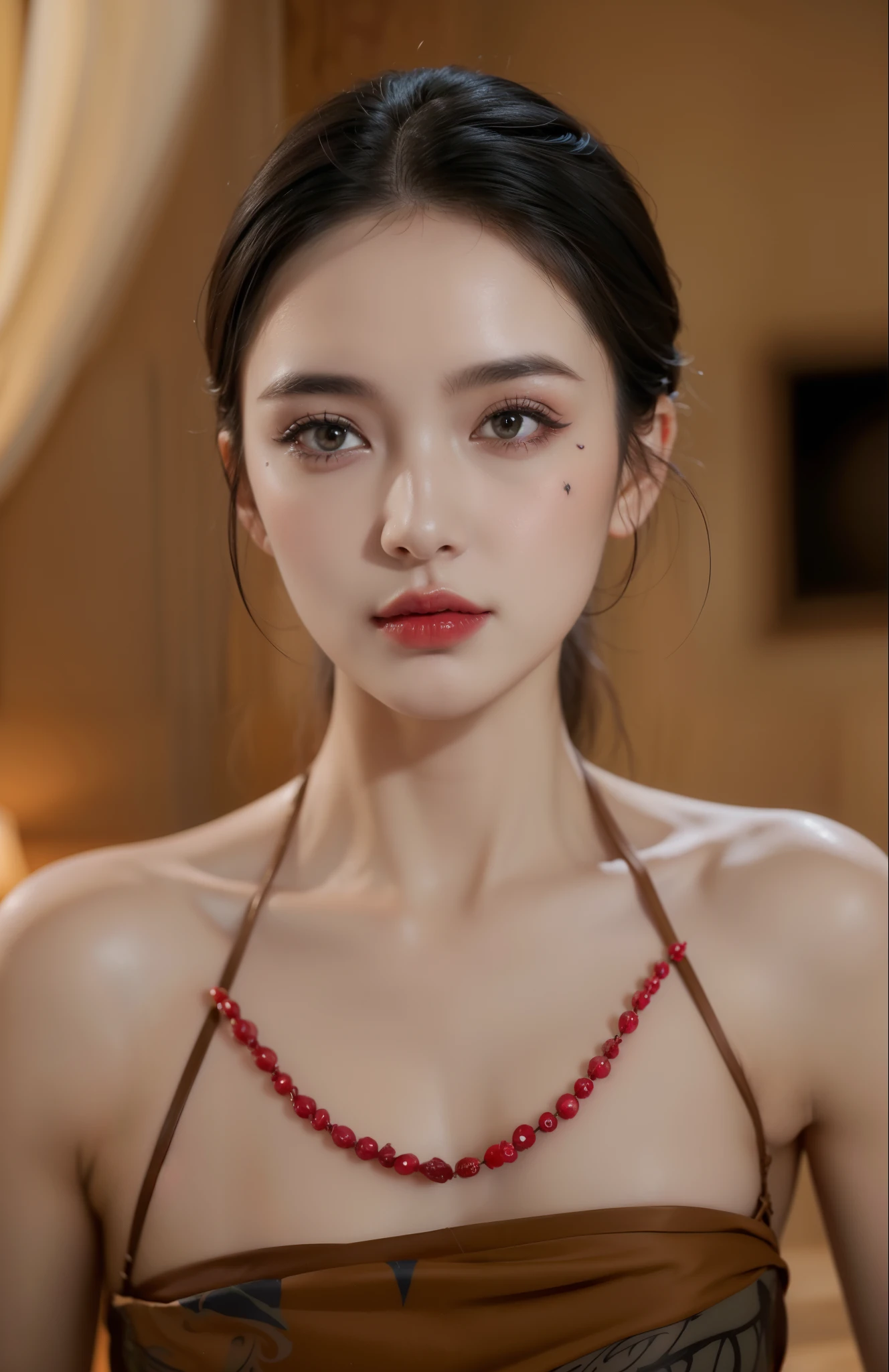 Royal princess,Ultra Detailed, Delicate face, movie stock photography , Portrait 400, F1 camera lens.6, Colorful, Surreal, Realistic textures, Dramatic Lighting, Film Distiller 800 (8k, original photo, better quality, masterpiece: 1.2), Ultra Detailed, (Extremely delicate skin: 1.2), 8k ultra high definition, SLR camera, Soft Light, high quality.Frozen queen,Succubus,Fallen Angel,Blue pupils,Apply red lipstick,Have a tattoo,The tattoo is very three-dimensional,Gorgeous and intricate tattoo designs,8k facial photos