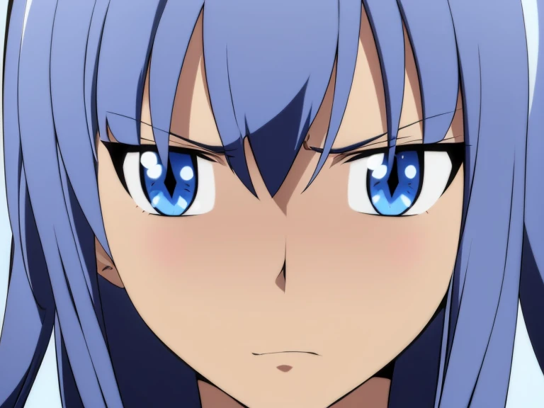 (Illustration, high resolution, best quality: 1.5, masterpiece, minimalist, simplistic detail, anime) angry, face template, blue eyes, concept art