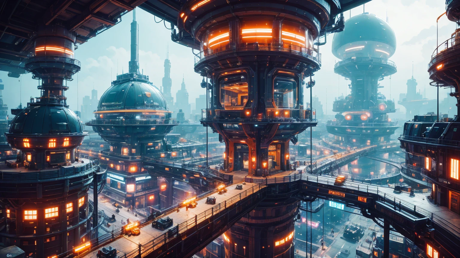 Technology Factory of the Future，(best quality,4K,8k,high resolution,masterpiece:1.2),Super detailed,(Practical,photoPractical,photo-Practical:1.37),HDR,Ultra HD,Studio Lighting,Extremely detailed description,professional,Bright colors,Bokeh,,Majestic factory workshop,assembly line，Sparkling metal surface,Suspension vehicles,Advanced transportation system,futuristic architecture, Sleek and modern design, Neon, Bustling streets, High-tech signage, panoramic, Elevated walkway, clear glass structure, Towering megastructures, Advanced infrastructure, Energetic, bustling city life, futuristic cityscape, Aerial perspective, Innovative technology, Sustainable Energy, smart city planning, Clean and pollution-free environment.