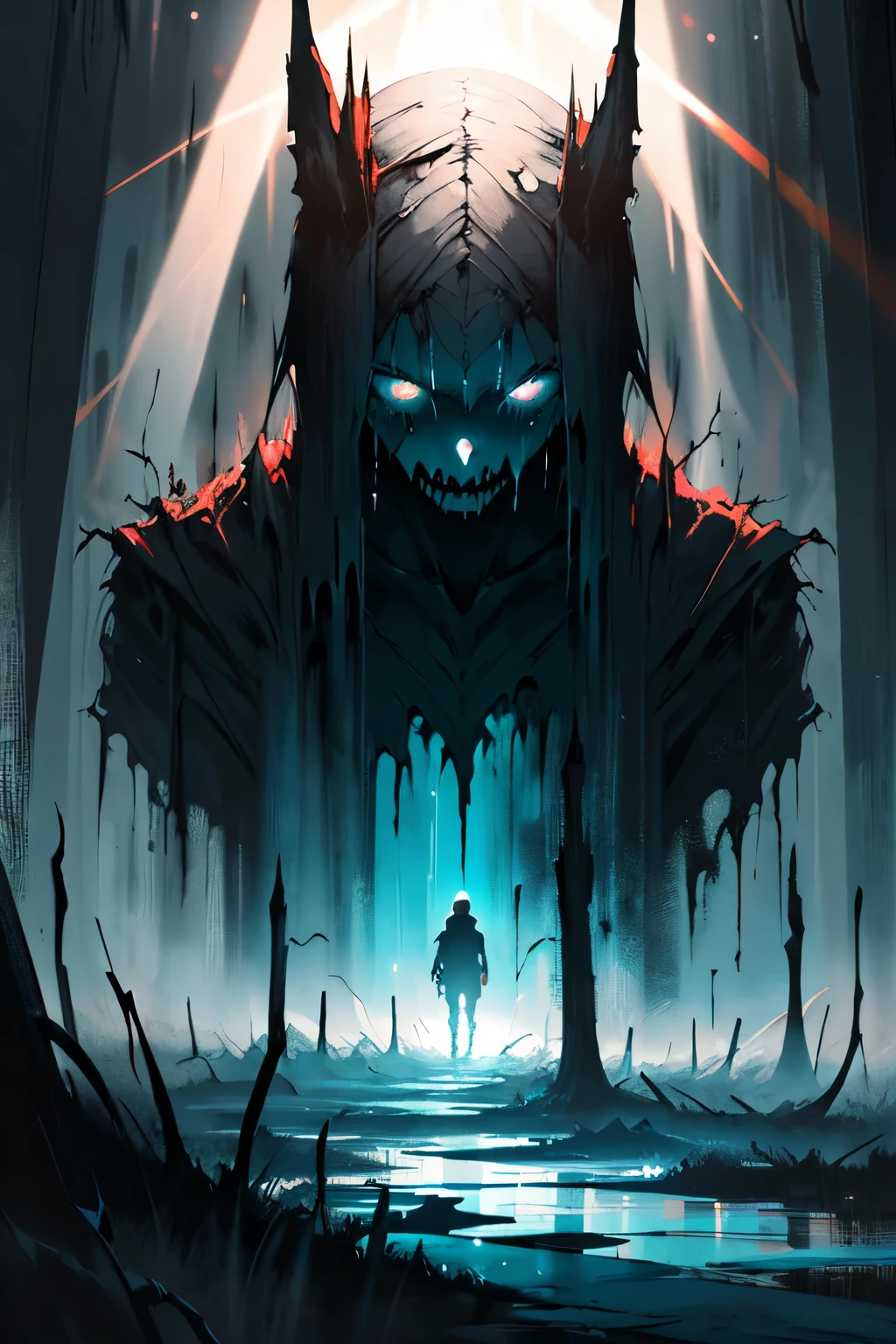 highres, paid reward available, unparalleled masterpiece, terrifying tale, Hansel and Gretel perfect anatomy, good lighting, volumetric lighting, cinematic shadow,