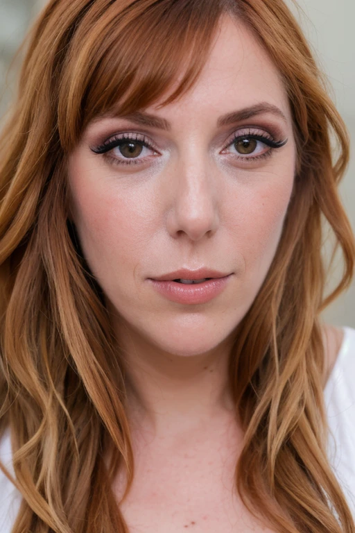 laurenphillips,portrait,T-shirt,se maquiller,eye-liner,roux,, Fujifilm X-T3,1/1250sec to f/2.8,OIN 160,84mm,Photo brute,Light upwards,plan large,Ideal face model,Grain du film,distance de la caméra,Photo brute, digital SLR,, detailed face,texture de peau réaliste,, photo photorealistic,Highly detailed 8k photo,hyperréalisme,
