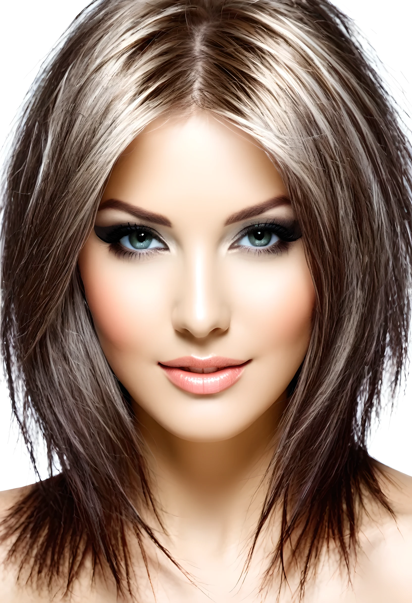 woman face for hairdressing website