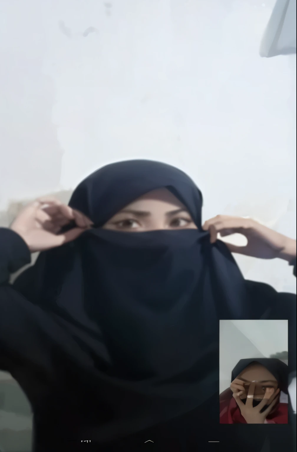 1 mature woman, 25-years-old, hijab, huge boobs, in the room, cum shot sperm all over her body girl