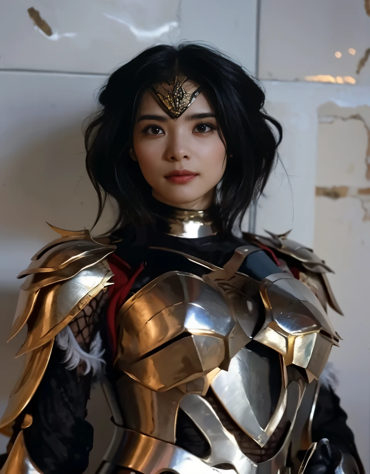 um close de uma mulher fantasiada com uma espada, cosplay realista, garota de armadura, linda paladina feminina, garota com armadura de cavaleiro, iu lee ji-eun as a supervillain, of a beautiful Cavaleiro feminino, cosplay profissional, beautiful Cavaleiro feminino, foco de armadura no rosto, cosplay, Cavaleiro feminino, linda armadura, foto de paladino feminino, armadura deslumbrante