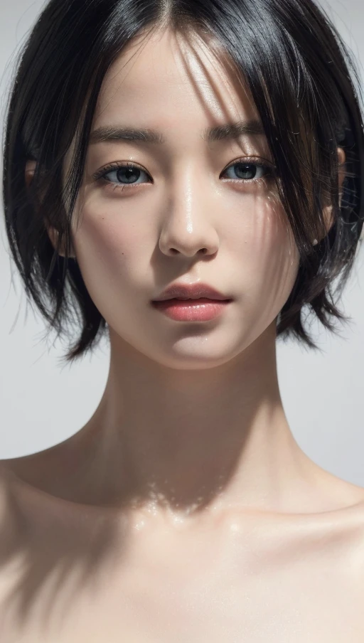 (masterpiece:1.3), (8k, photorealistic, RAW photo, best quality: 1.4), japanese, (1girl), beautiful face, (realistic face), (black hair, short hair:1.3), beautiful hairstyle, realistic eyes, beautiful detailed eyes, (realistic skin), beautiful skin, attractive, ultra high res, ultra realistic, highly detailed,