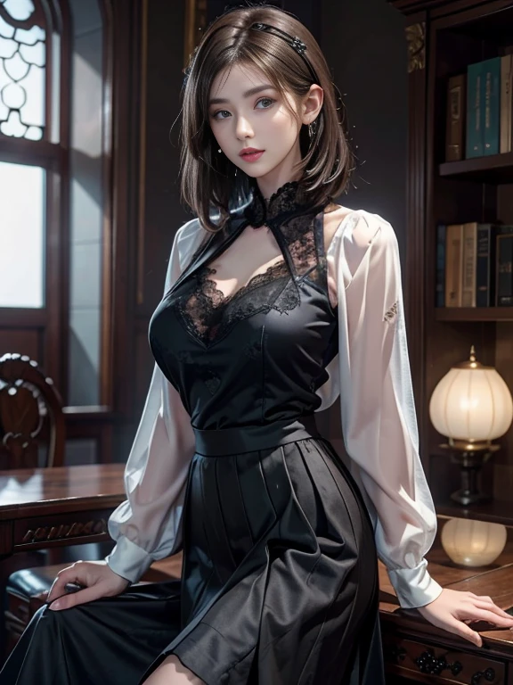 Sexy OL secretary lace top short skirt suit female sexy female pajamas ol hip skirt deep V shirt spicy