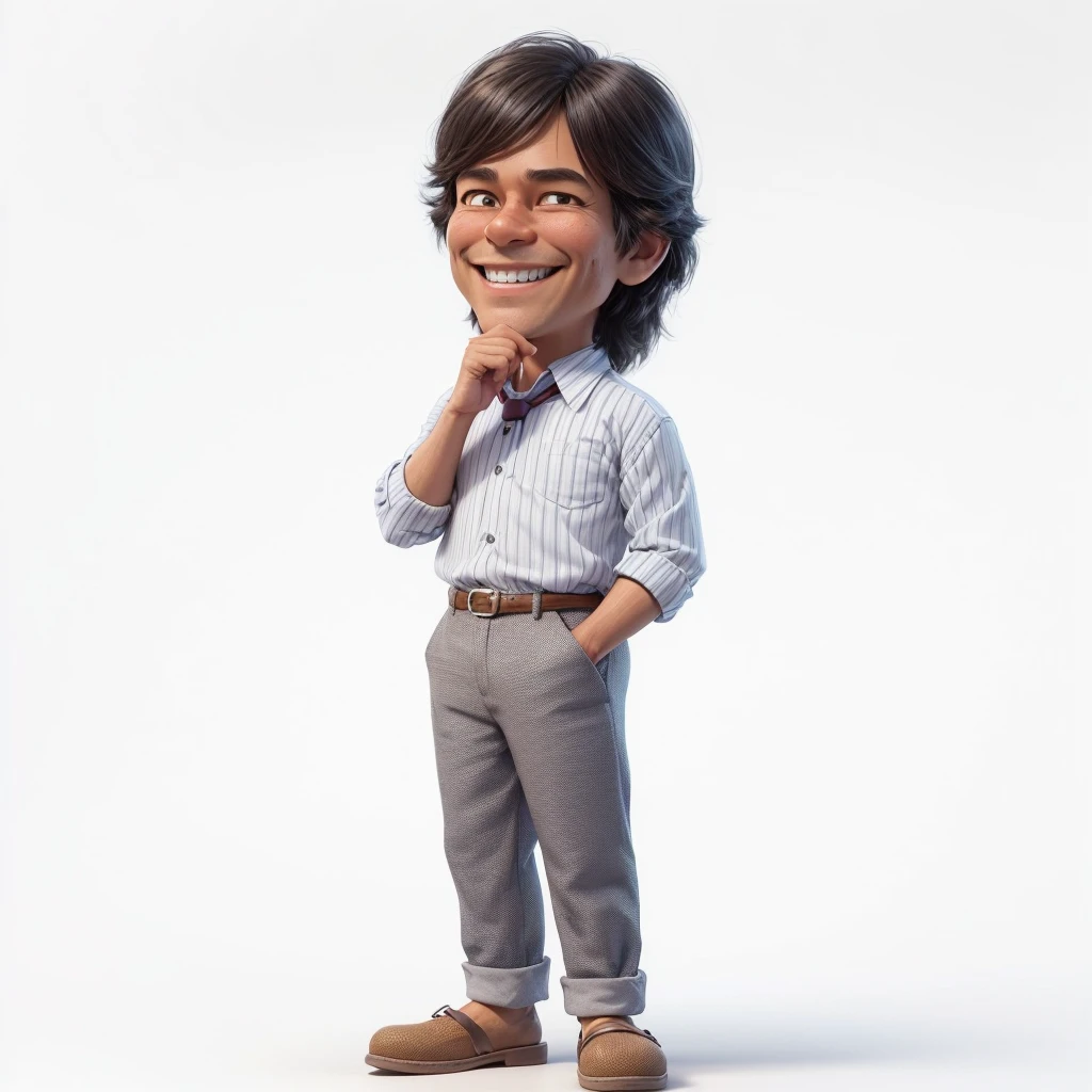 cartoon man with a smile on his face and a tie on, pixar weta portrait, inspired by Miyamoto, promotional render, caricature style, cartoon character, disney weta portrait, charicature, miyamoto abduzeedo, caricature illustration, cartoon portrait, 3 d character render, 3 d cartoon, for hire 3d artist, 3d character, toon rendering
