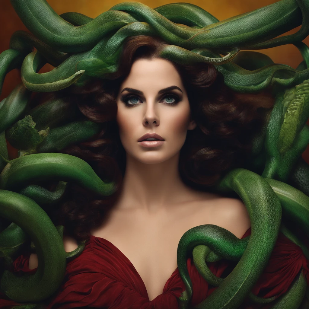 Lana del Rey como medusa imagem realista