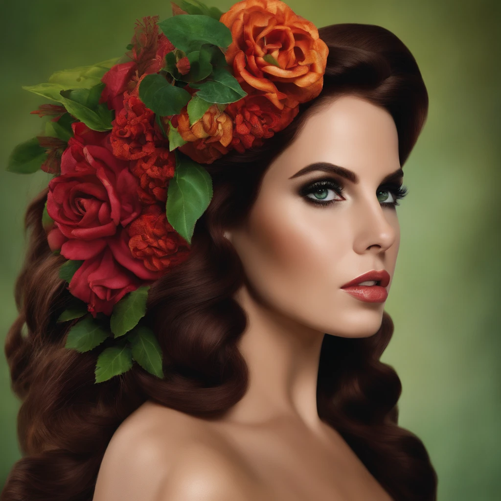 Lana del Rey como medusa imagem realista 