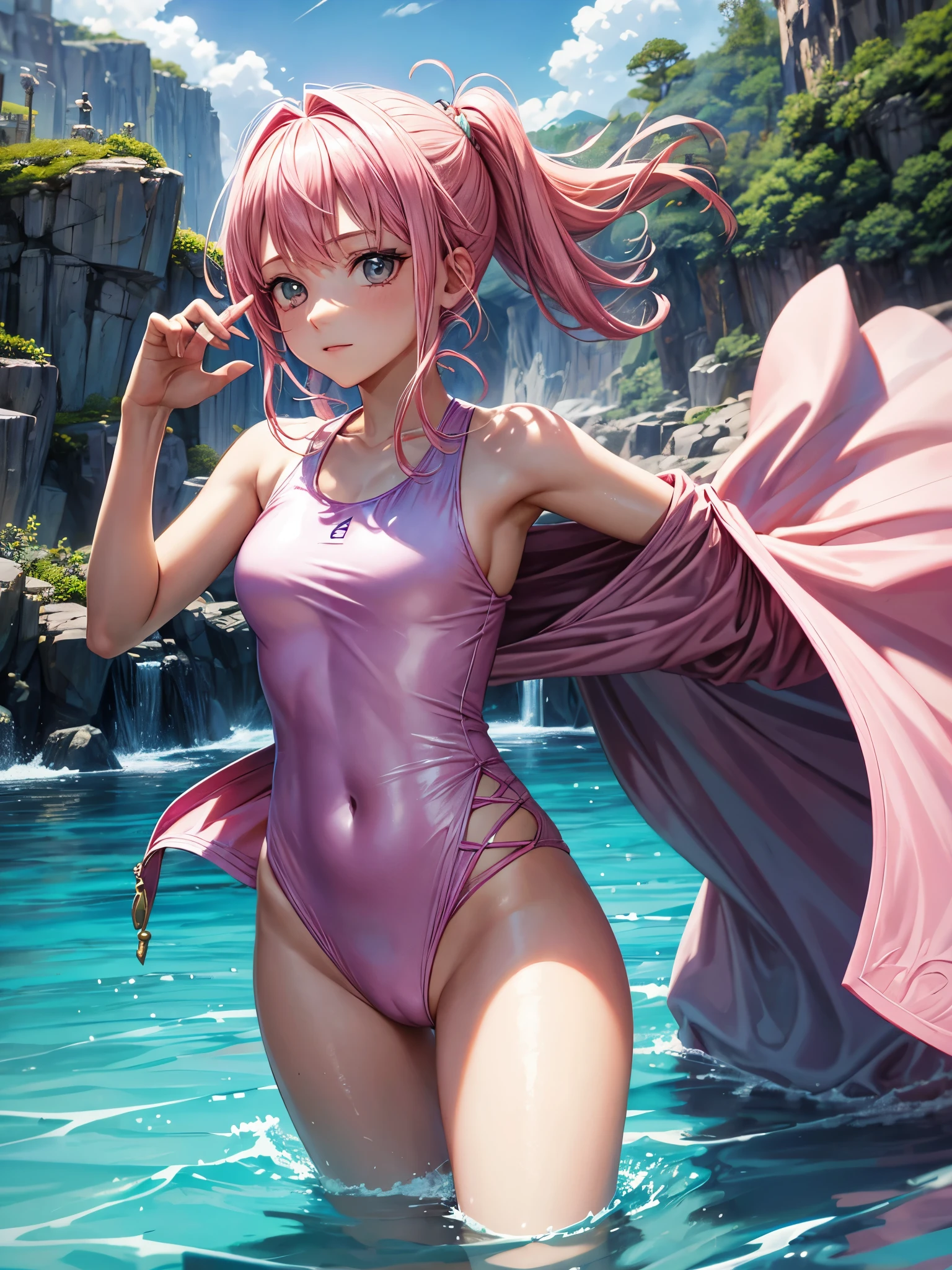 Sage valorant with pink one piece outfit