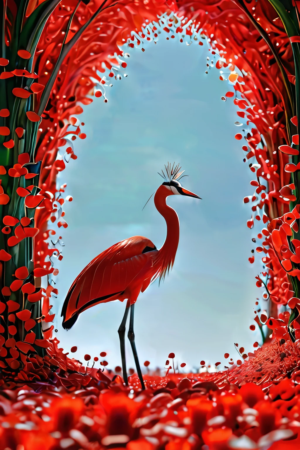 (Wildlife Photography by Alaa Al-Marjani and Luigi Veronesi:1.2), award winning,
environment occlusion,
(aesthetic of surrealism with translucent atmosphere:0.5),
distinctive pinnacle of creativity with precise details,
(poppyred and ruby colors:0.1),
