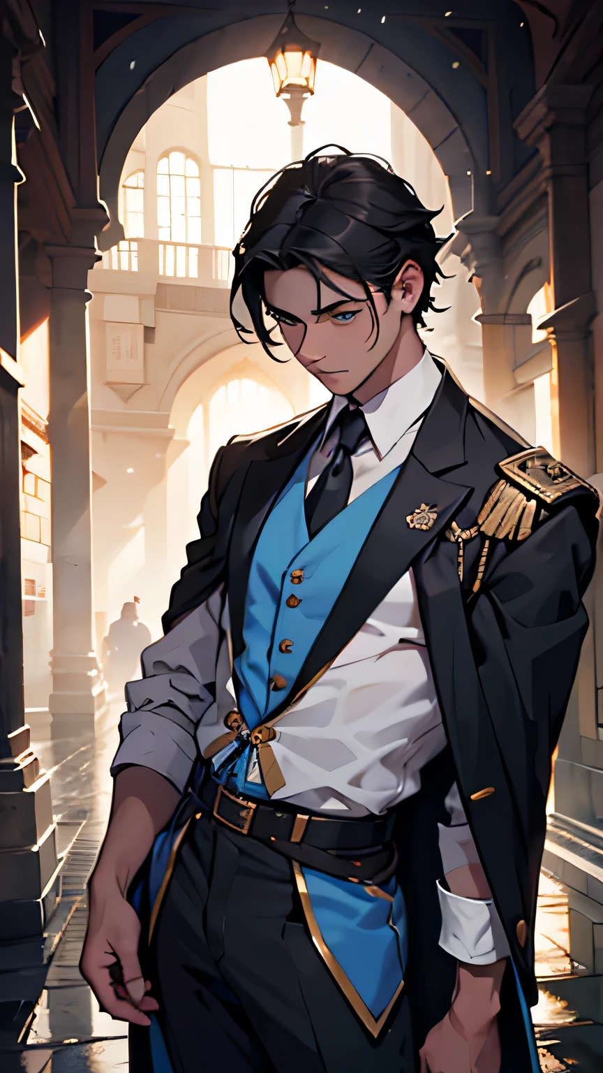 (1 macho adulto),A high resolution, sharp focus, obra maestra de pixiv, ((Detalles complicadouy detallado, moreno ,Upper body with multiple views,Suit pants view, 1 hombre,Is shy,orinar en las piernaeando,La orina corre por los muslos.,avergonzado,regocijado,is in shock,panicking,preocuparse,A small puddle of your own urine forms around your feet.,cuerpo completoesbiano,se arrodilla en el suelo,Con muchas ganas de orinar,It is uncomfortable,Mojate,Urine discharge, entrepierna sudorosa,empapado,Lluvia,la camisa esta empapada,(A gesture of supplication),blue color eyes(ojos brillando), pelo gris corto,Camisa blanca,Usa una corbata,Wearing a belt,Black suit pants,breathe through,mirar desde abajo