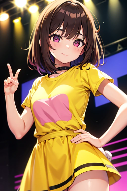 {{{masterpiece}}}, {{{best quality}}}, {{ultra-detailed}}, {illustration}, {{an extremely delicate and beautiful}}, (Best quality, 8k, 32k, Masterpiece, UHD:1.2),Photo of Pretty Japanese idol girl, top quality, best quality, realistic, unity, 8k wallpaper, official art, extremely detailed wallpaper,(3girls:1.5),(idol costume), (sweaty skin:1.3),15yo,Child,(panicking),black eyes,(take the spotlight:1.1),(stand microphone:1.5),(sing:1.5),(very short bob hair:1.3), (colorful hair:1.3),earrings,looking at viewer,(high detailed skin),realistic body,(small breasts:1.4),cute girl,no makeup, famous japanese idol,(standing),(low view),(lift skirt:1.1),(show off panties:1.2),(open panties:1.2),(race panties:1.3),(panties juice:1.4),(looking at viewer:1.1),(idle stage :1.5)