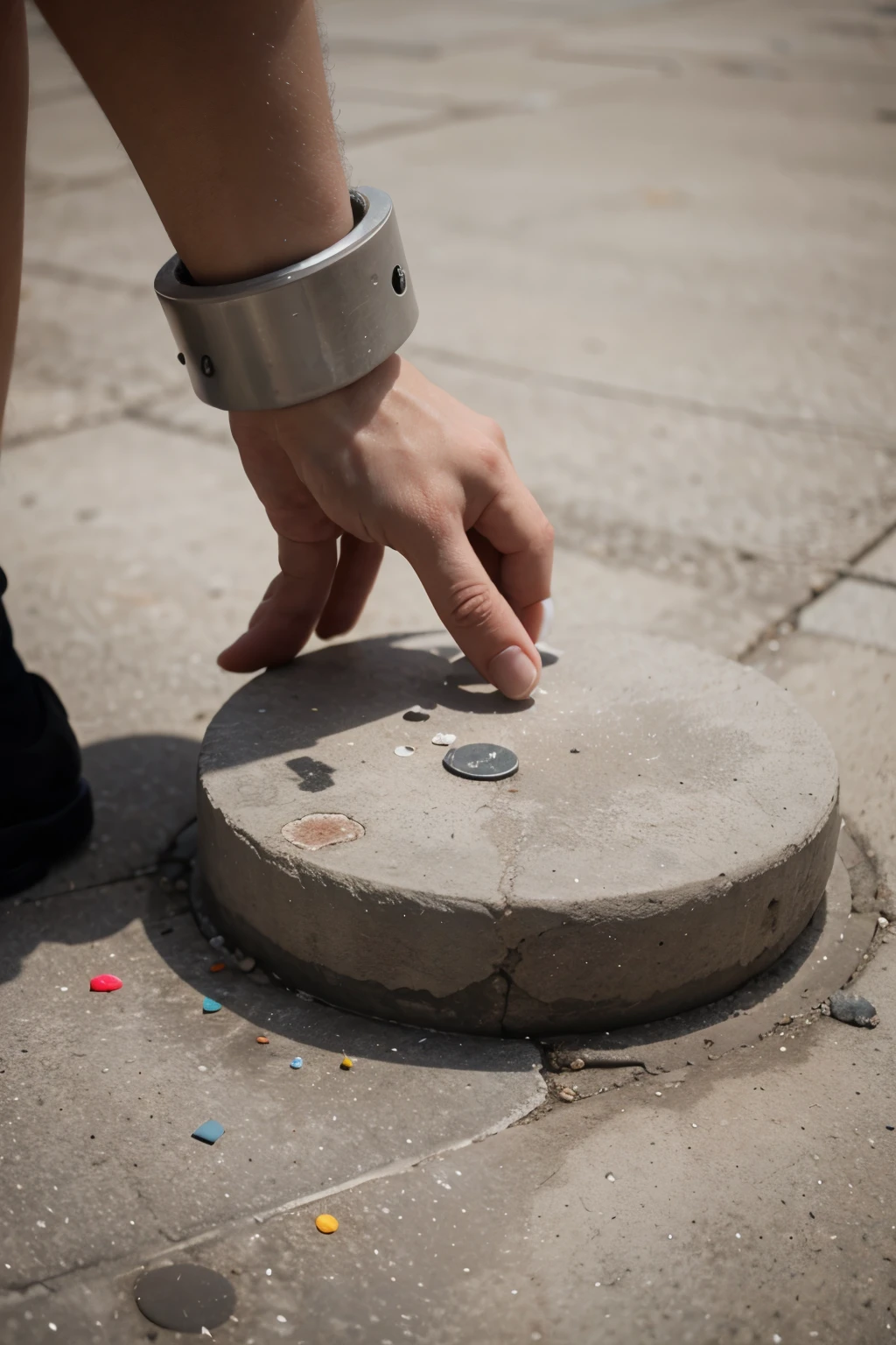 Conductive Polymer Sensors on concrete surface