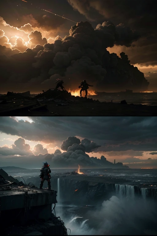 a chaotic world nuclear explosions desperate people running