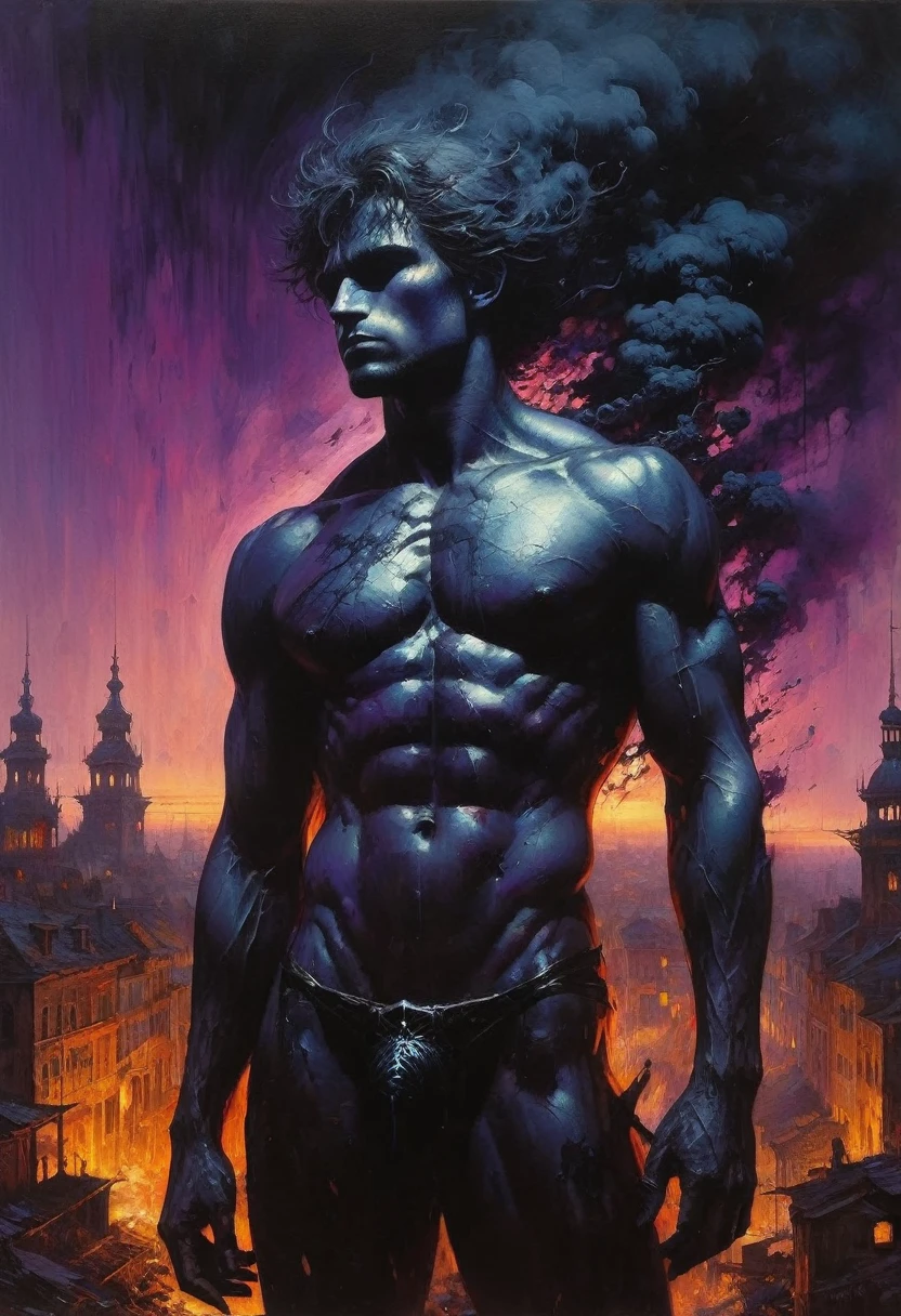 Cursed Ancient City. Forgotten, gloomy, terrible shadows in the city. Devastation, sadness, dirt, very creepy and gloomy. Style by Zdzislaw Beksinski, purple colors brightly illuminated by thousands of colored crystals, large perfect eyes, style by Ralph Blakelock, Ed Emshwiller, Marianne Wroten, Arthur Rackham, Niko Anttila,
Jeremy Mann and Charles Dana Gibson, Mark Demsteder, Paula Hedley + conceptual art. Very beautiful, gouache, cinematic, dark, creepy, mysterious, modern vintage, rich deep colors, boho style. Loisha, Tumblr. Zdislav Beksinski Leonid Afremov Yoshitaka Amano Ohara Koson Ivan Rabuzin Gian Lorenzo Bernini Enoch Bolles Jean-
Baptiste Monge Tetsuya Nomura, ultra-stunning lighting, billowing black smoke, super detail, stunning composition. hyperrealistic photography, --niji 5 --ar 2:3 --expressive style --v 5.