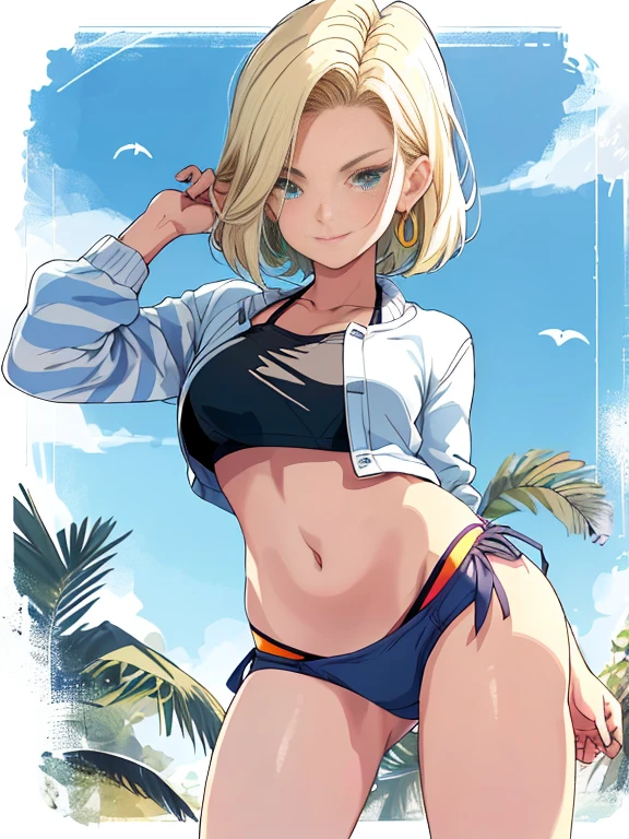 obra maestra， la mejor calidad， ultra-detallado， absurdo， Retrato Hermoso Android 18db， solo， ear nipple ring， (el bikini:1.5)，desnudarse，joya， (Ropa fuera del hombro:1.5)，escote， primer plano de la parte superior del cuerpo，smile， cintas， chalecos， nube， Skysky， days， fuera de casa，Super denim shorts，la mejor calidad， obra maestra， detalles intrincadoapeo de tonos， sharp focus， ultra-detallado， Altstati is also in fashion，,masterpiece、Ultra definition illustration、de primera calidad、light particles、ultra definition、fondo de pantalla 8k、(color brillante:1.2)、solo、(dama adulta)、enorme teta、(cuerpo regordete)、Cabello despeinado、cabello brillante、（frente）、piel brillante、（fuera de casa、el bosque）、Orgasm Face、ojo cerrado、mejillas sonrojadas、Espalda arqueada、(plumas vaginales:1.2)、(gente masculina:1.3)、heterosexualidad、(recostado sobre:1.6)、(Mujeres de pierna abierta:1.4)、(sexo intenso:1.7)、(corridas:1.2)、NSFW、Punto de vista、