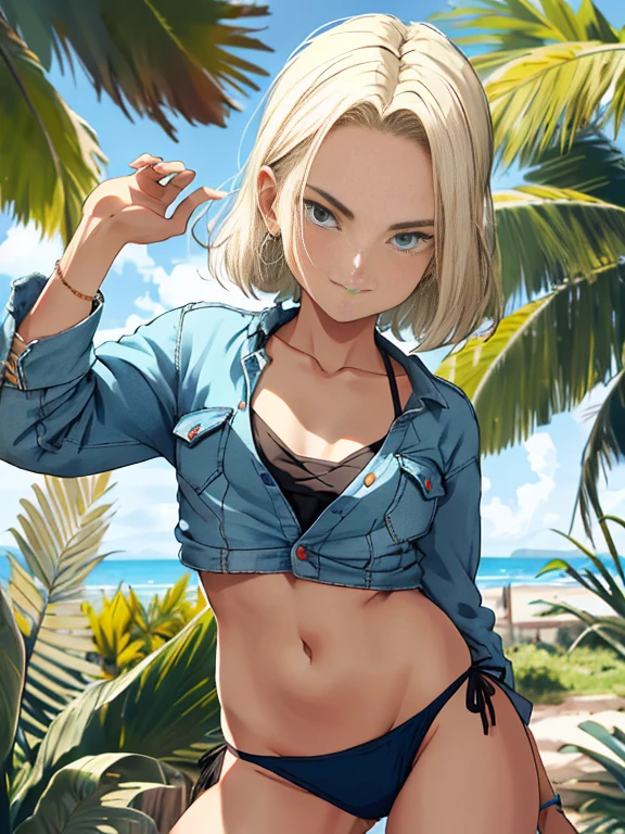 obra maestra， la mejor calidad， ultra-detallado， absurdo， Retrato Hermoso Android 18db， solo， ear nipple ring， (el bikini:1.5)，desnudarse，joya， (Ropa fuera del hombro:1.5)，escote， primer plano de la parte superior del cuerpo，smile， cintas， chalecos， nube， Skysky， days， fuera de casa，Super denim shorts，la mejor calidad， obra maestra， detalles intrincadoapeo de tonos， sharp focus， ultra-detallado， Altstati is also in fashion，,masterpiece、Ultra definition illustration、de primera calidad、light particles、ultra definition、fondo de pantalla 8k、(color brillante:1.2)、solo、(dama adulta)、enorme teta、(cuerpo regordete)、Cabello despeinado、cabello brillante、（frente）、piel brillante、（fuera de casa、el bosque）、Orgasm Face、ojo cerrado、mejillas sonrojadas、Espalda arqueada、(plumas vaginales:1.2)、(gente masculina:1.3)、heterosexualidad、(recostado sobre:1.6)、(Mujeres de pierna abierta:1.4)、(sexo intenso:1.7)、(corridas:1.2)、NSFW、Punto de vista、