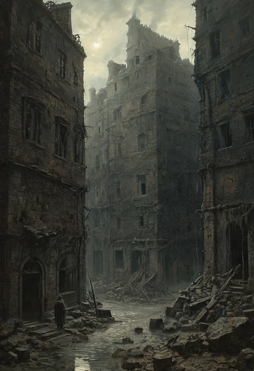 Cursed Ancient City. Forgotten, gloomy, terrible shadows in the city. Devastation, sadness, dirt, very creepy and gloomy. Style by Zdzislaw Beksinski, Ralph Blakelock, Ed Emshwiller, Marianne Wroten, Arthur Rackham, Niko Anttila, Jeremy Mann and Charles Dana Gibson, Mark Demsteder, Paula Hedley + conceptual art. Very beautiful, gouache,
cinematic, dark, creepy, mysterious, modern vintage, rich deep colors, boho style. Loisha, Tumblr. Zdislav Beksinski Leonid Afremov Yoshitaka Amano Ohara Koson Ivan Rabuzin Gian Lorenzo Bernini Enoch Bolles Jean-Baptiste Monge Tetsuya Nomura, ultra-stunning lighting, billowing black smoke, super detail, stunning composition.
hyperrealistic photography, --niji 5 --ar 2:3 --expressive style --v 5.