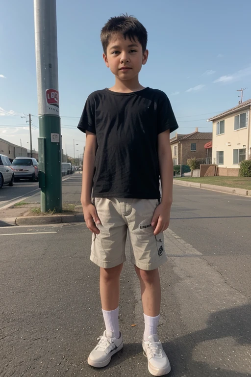 10 year old boy standing