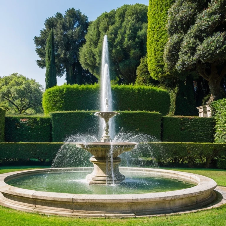 “Fountain in the Villa Doria Pamphili Museum Park in Rome” prompt: “Beautiful fountain in the Villa Doria Pamphili Museum Park”