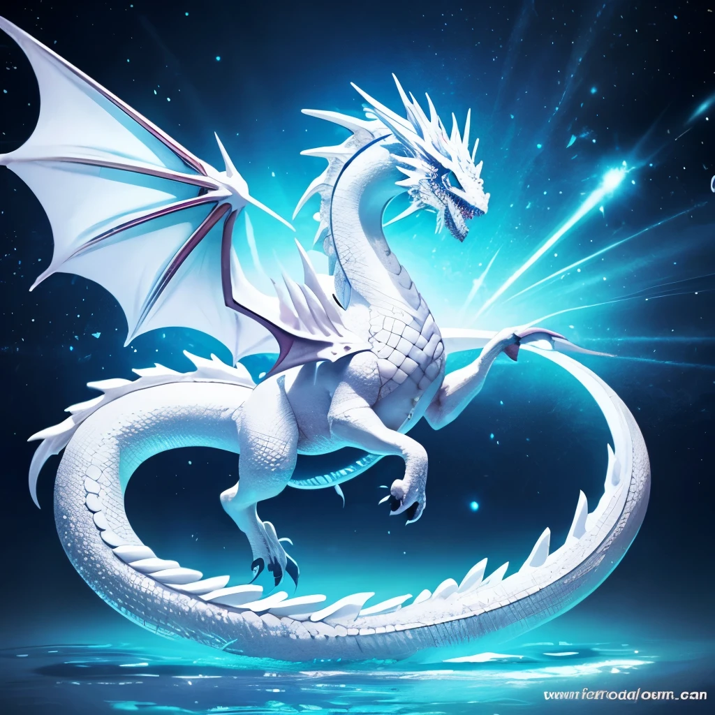 crystalline white dragon with soft and friendly features