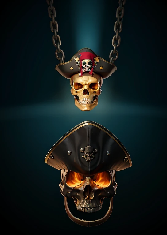 a close up of a skull with a pirate's hat on it, sea of thieves style, sea of thieves, pirate logo, sea of thieves screenshot, pirates, pirate, pirate themed, a pirate, pirate setting, skeleton pirate, pirates of the carribean, pirate portrait, splash screen art, skeletons on a pirate ship, on a pirate ship background, key art