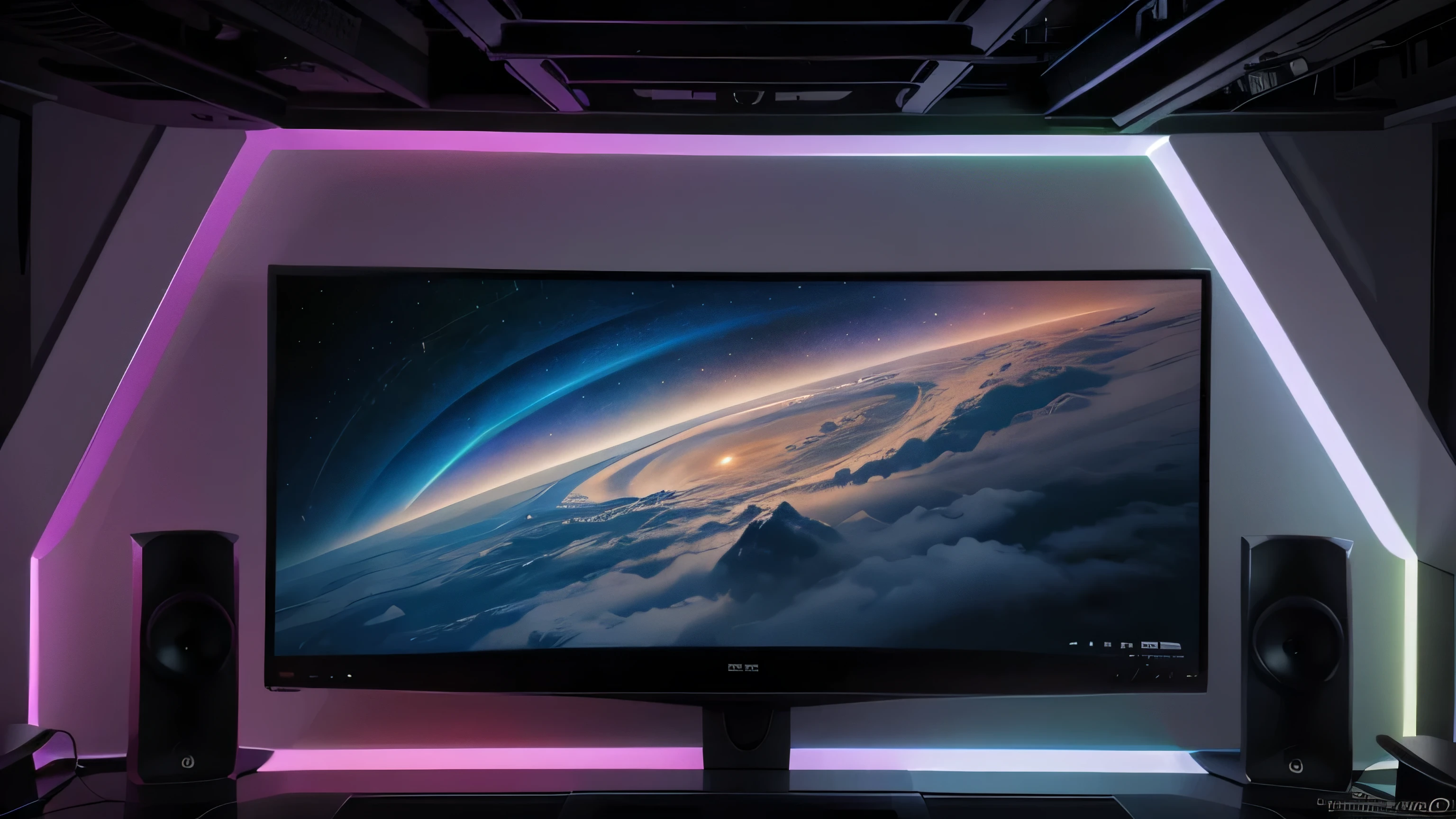 imagen del universo para fondo de pantalla gamer  colores vivos
