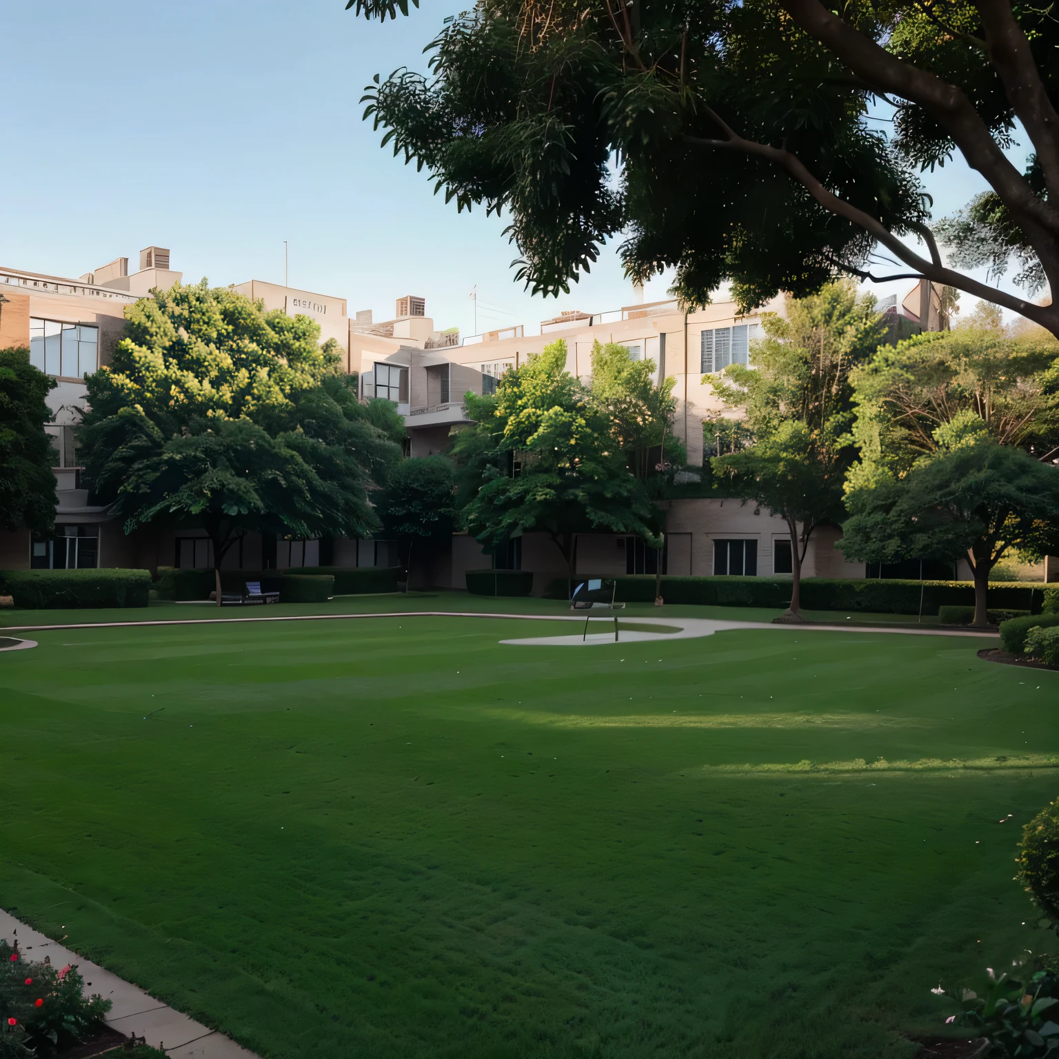 Harverd University Garden Lawns University Building Quality Photo