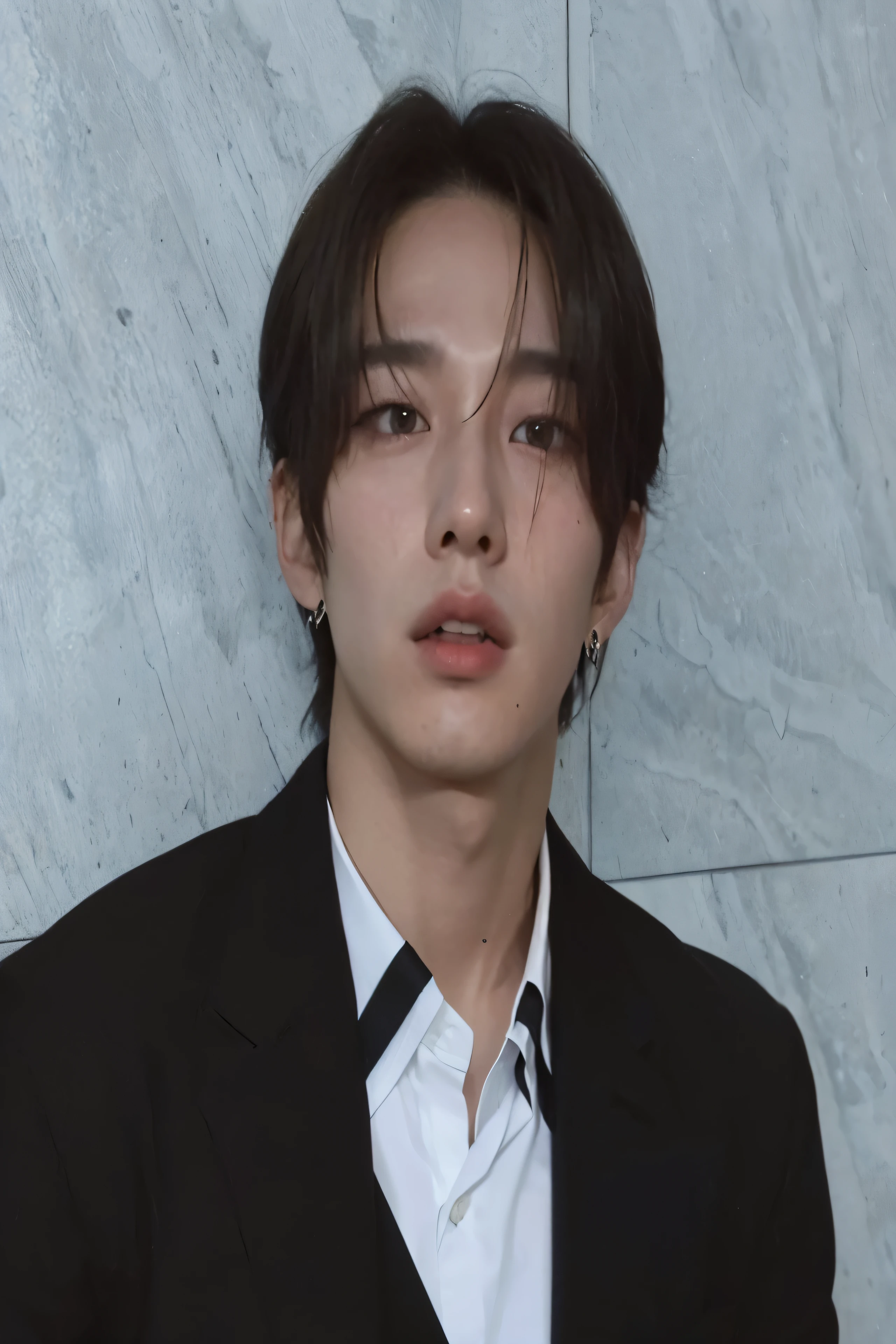 arafed man in a suit and tie standing in front of a wall, jungkook, cai xukun, hyung tae, wonbin lee, taejune kim, taken in the early 2020s, kim doyoung, jinyoung shin, jung jaehyun, korean artist, yanjun chengt, hyung tae kim, shin jeongho, profile pic