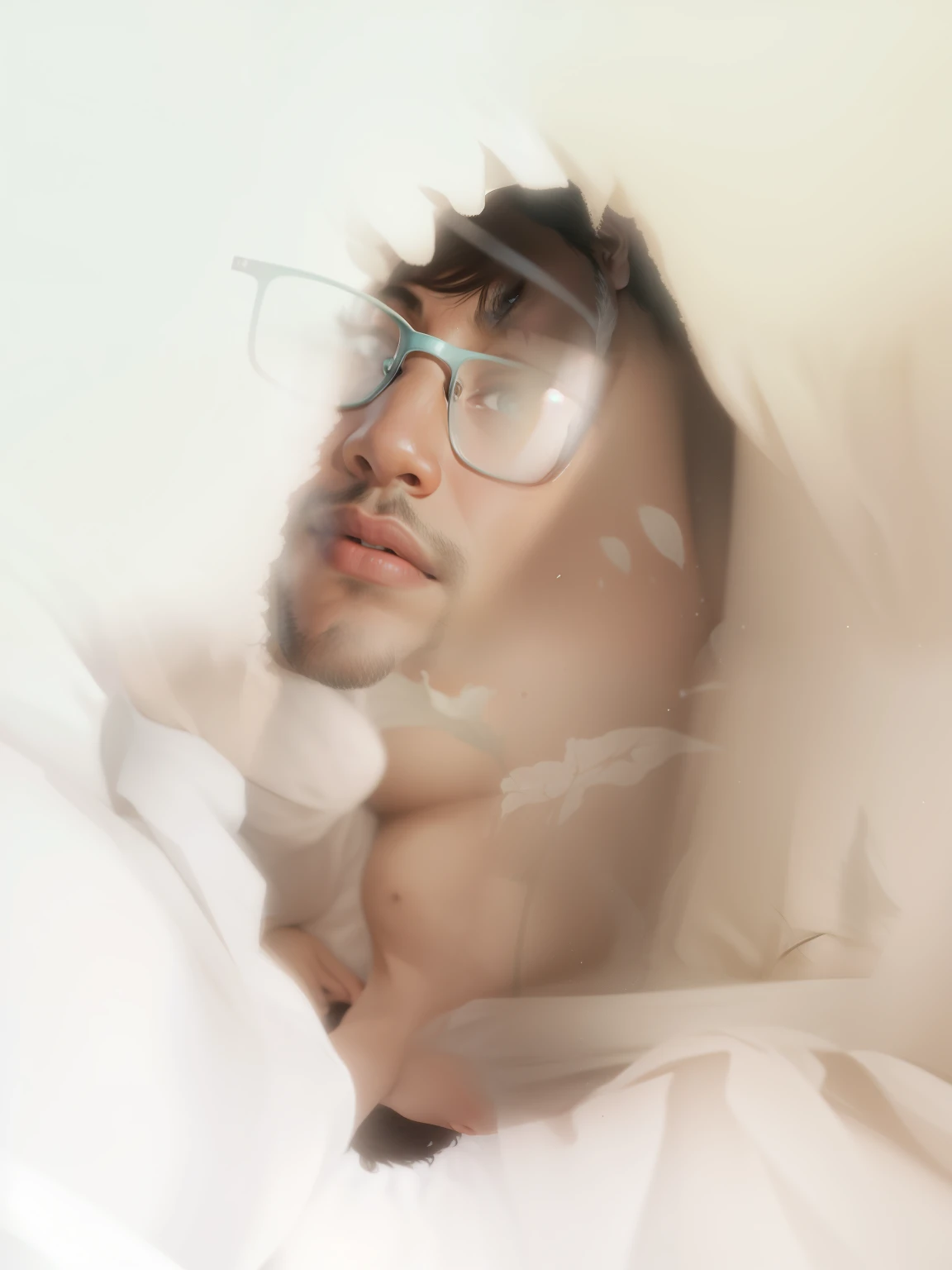 homem arafiado deitado na cama com os olhos fechados e os olhos fechados, Mohammed Chahin, emad mostaque, Amr Elshamy, Mohamed Reda, atef., Ahmed Merheb, Homem de 4 0 anos, ismail, Saadane AFIF, 3 Homem de 2 anos, 27 anos de idade, 29 anos