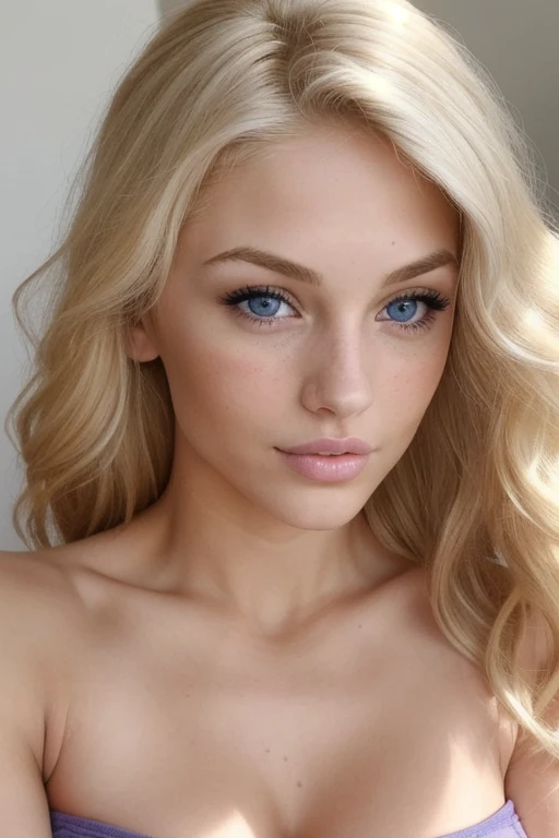 Profile photo. body of an athletic pretty sweet girl 26 years old, blonde (looks shy and relaxed: 1.3), ultra detailed realistic face, beautiful cheekbones, detailed skin, large blue-gray eyes, . sensual lips in anatomical shape, seductive