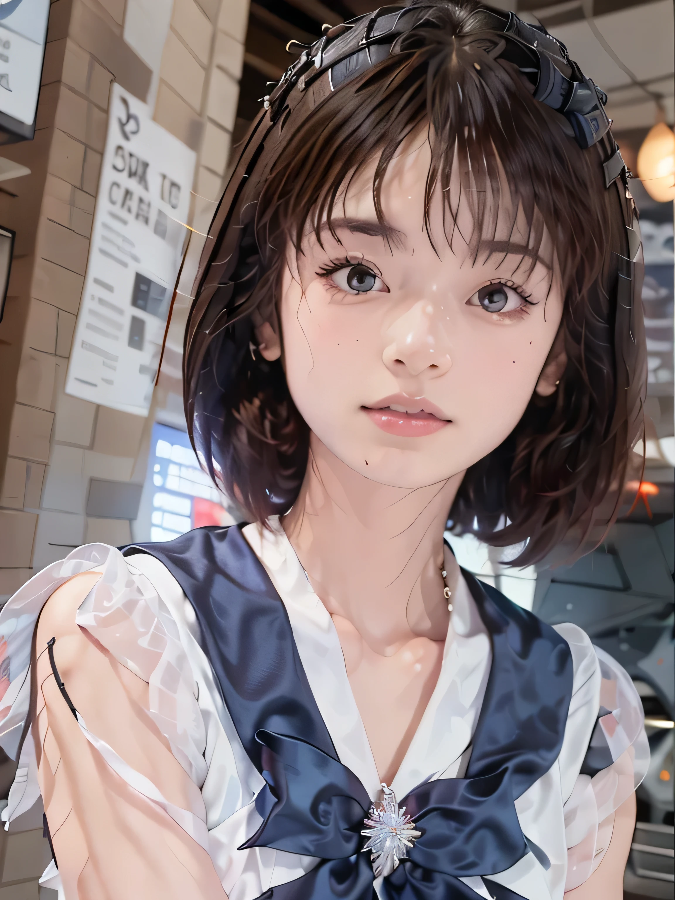 (masterpiece, highest quality:1.4), (Nebula Background), (full body shot), (Are standing:1.5), One girl, alone, (European youth:1), Sailor Saturn, tiara, Sailor Warrior Uniforms, Purple sailor color, Pleated skirt, Elbow hand pockets, jewelry, brooch, choker, Short black hair, (Purple eyes:1), Beautiful Face, Highly detailed face, Highly detailed eyes, Highly detailed skin, Skin pores, Scattered beneath the surface, Realistic pupils, Apply blush all over the face, Fuller lips, Detailed Background, Depth of written boundary, Volumetric lighting, Sharp focus, Absurd, Realistic proportions, Excellent anatomy, (Realistic, hyperRealistic:1.4), 16K HDR,