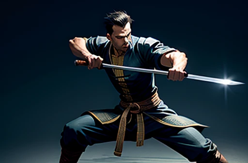 1man, swordsman, lunging