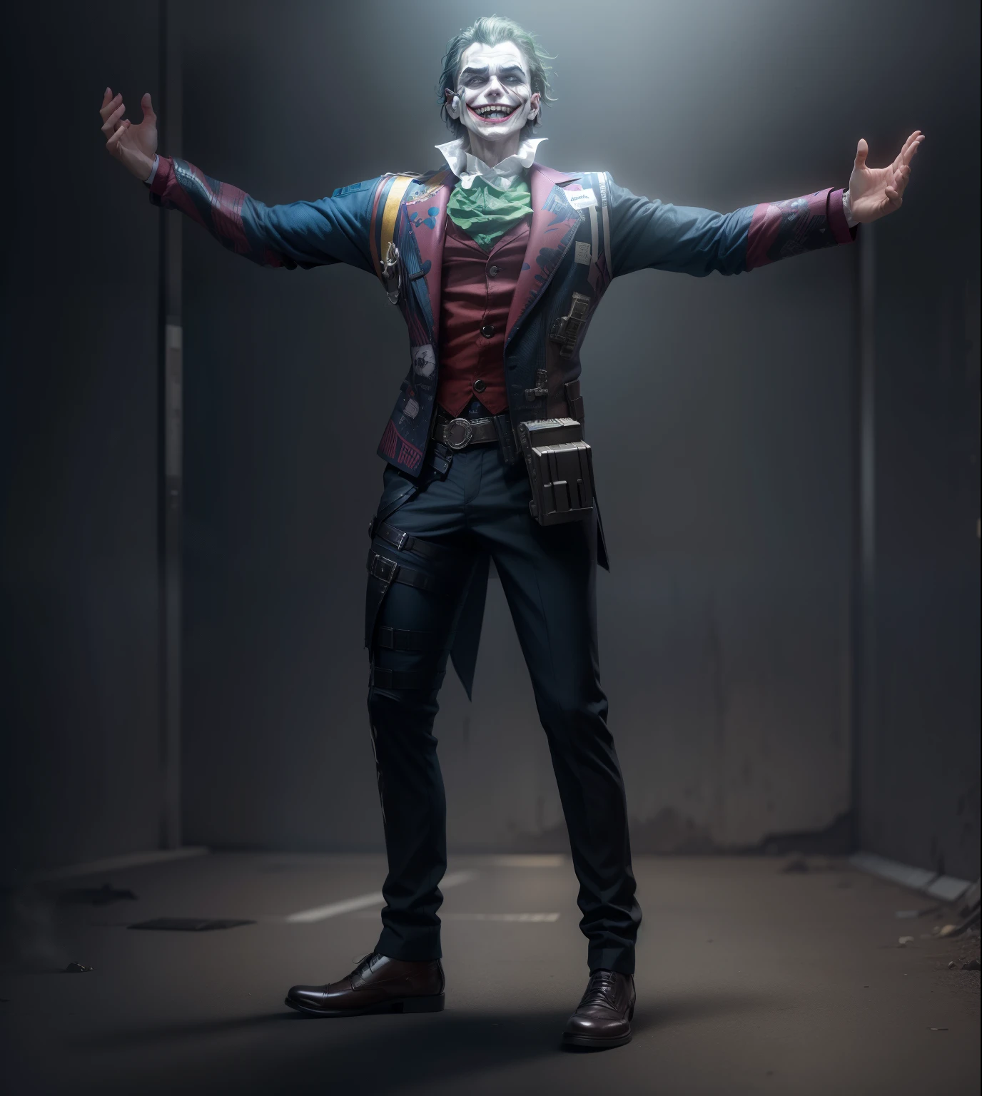 create the maximum copy create a copy in high quality realistic Ultra 8k in the style of the Joker The Joker laughs