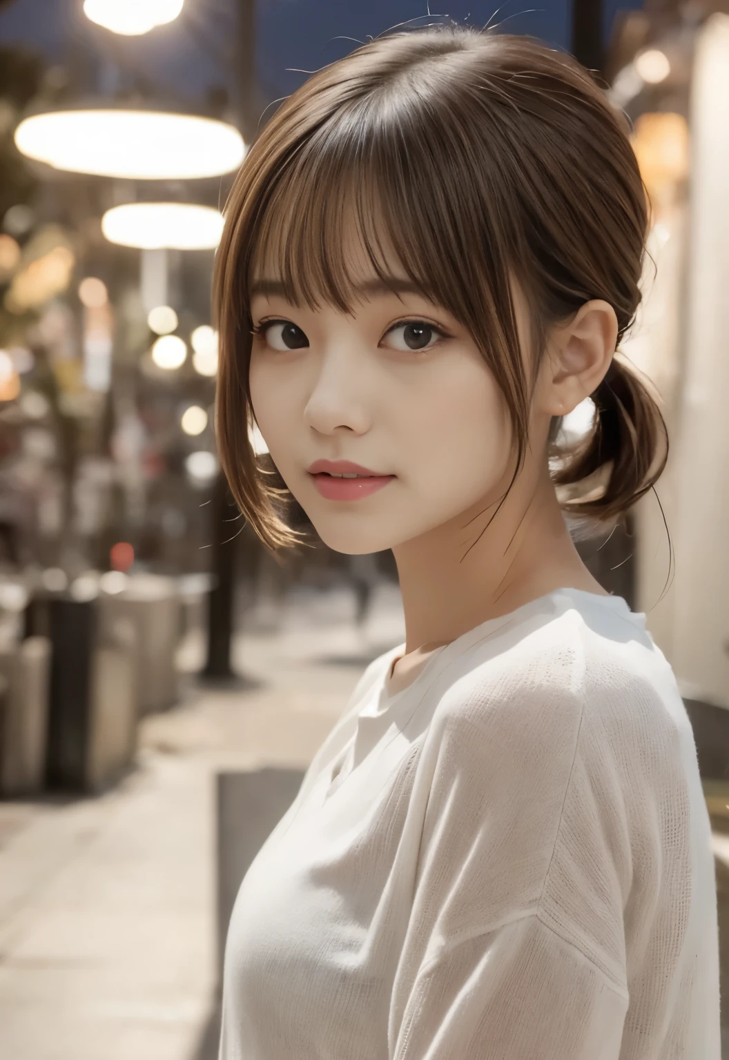 Twin tails:1.3, Balanced style:1.2, ショートカットのTwin tails, Medium Bob