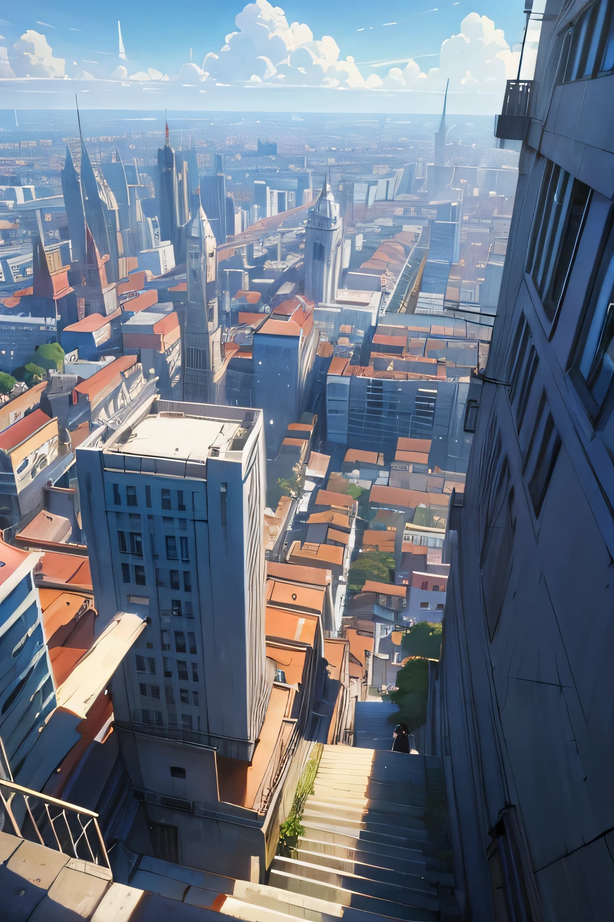 anime background beautiful city