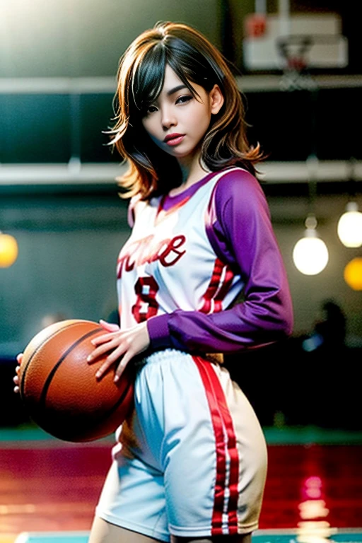 (8k, highest quality, masterpiece:1.2), (Realistic, photo-Realistic:1.37), Very detailed,highest quality, Ultra-high resolution, Professional Lighting, Photon Mapping, Radio City, Physically Based Rendering, Cinema Lighting, Basketball court,Depth of written boundary, Sharp focus,Sunbeam, Good composition,(Bokeh:1.2) One girl,alone,(whole body), (Mouth closed),Beautiful fine details, Pause, Tight waist,Basketball Uniforms, Black Hair,Messy Hair,Long hair blowing in the wind,(Ulzzang-6500:1.2)
Mix 4, Hello