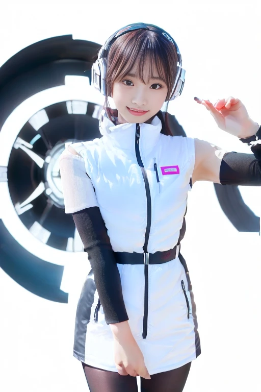 ((NSFW: 1.4)), (acrobatic pose):10,((Detailed face, Professional photography)), ((NSFW, zettai ryouiki, 1 girl)), Ultra-high resolution, (Realistic: 1.4), RAW Photos, highest quality, (PhotoRealistic Stick), concentrated, Soft Light, ((30 years old)), ((Japanese)), (( (Young Face))), (surface), (Depth of written boundary), masterpiece, (Realistic),(inside ISS):3, woman, ,astrovest:2,headphone:2,smartwatch,,bangs, ((1 girl)),(black sleeves):2,(black tights):2,inside spacestation,inside spacecraft,,zero gravity,smile,open leg,blush:1.5,hidden hands,neotech
