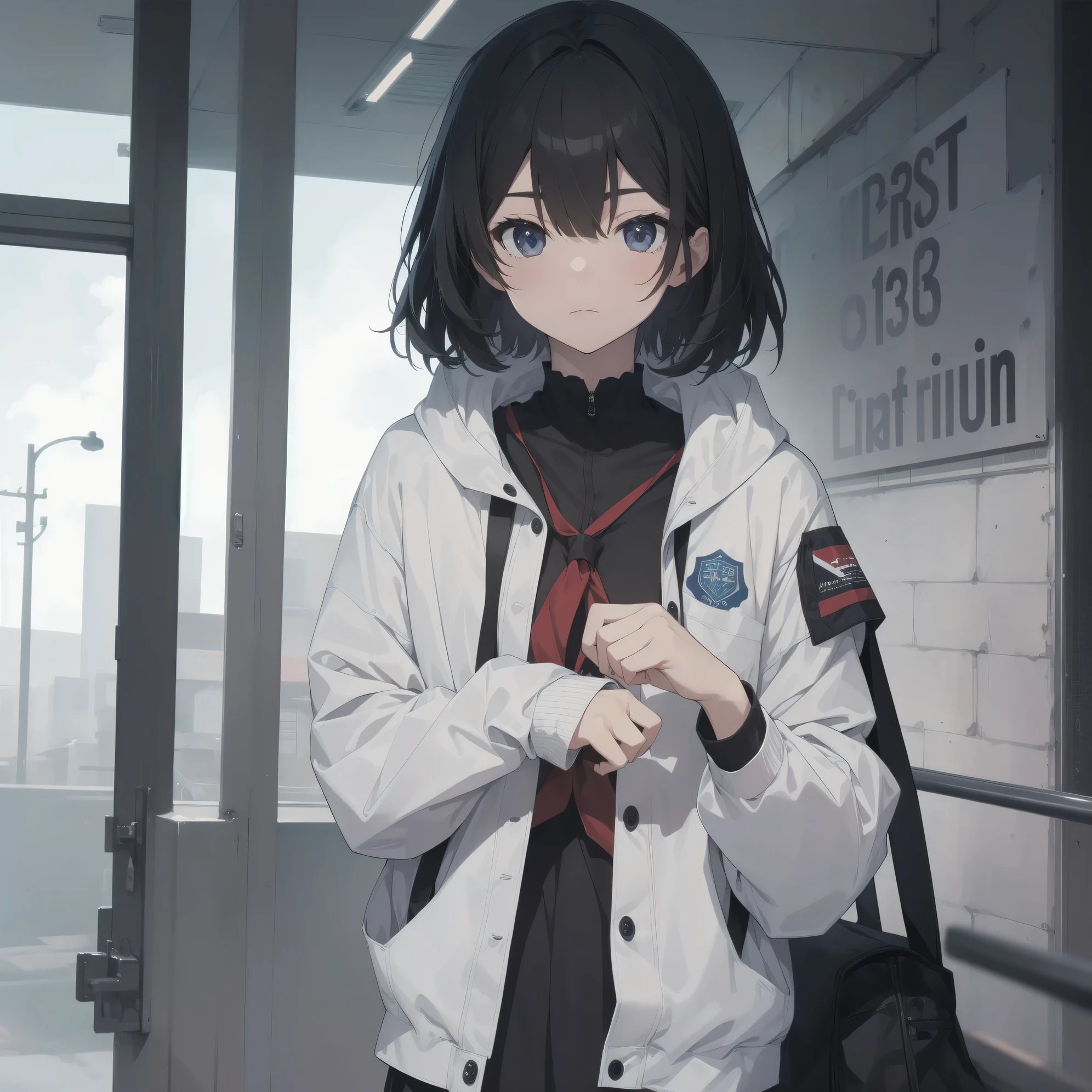 ultra-absurdres-Top quality by artist God, ultra-detailed, high resolution, anime moe artstyle, best anime 8k konachan wallpaper, pixiv contest winner,pool:2810, perfect anatomy,break, 1girl, (Please draw a girl walking sleepily to school alone. )break,(Solo,little female, -yeld:1.Full limbs, complete fingers,a junior hishort hair), short cut, flat chest, , small butt, small black eyes, beautiful detailed eyes, well-proportioned iris and pupils, expressive eyes, highres detailed hair, soft expression, school_uniform, official_alternate_costume, pleated skirt,(Detailed Lighting), (Detailed background), in the School commute route. break,super detailed skin, Best cinematic lighting powered by famous artist, 8k,beauty illustration,photoshop_(medium),very aesthetic,break,((artist:ojipon )), artist:akinashi yuu ,artist:oyari ashito ,artist:kantoku ,
