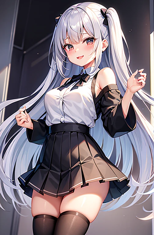 1 woman,alone,permanent,cow boy was shot,, chopping, 
layered skirt ,long sleeves,wear less clothes,black stockings, cropped shoulder, , navel, lace trimmed stockings,