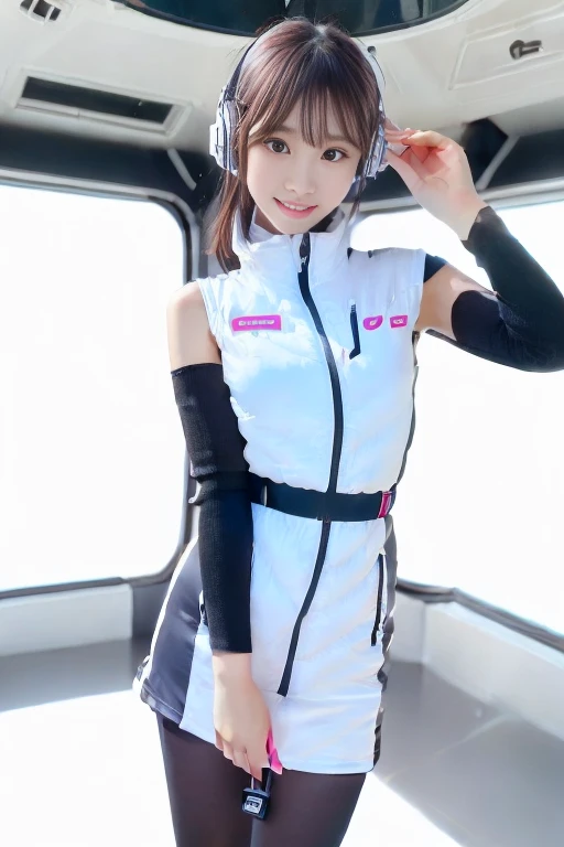 ((NSFW: 1.4)), (acrobatic pose):10,((Detailed face, Professional photography)), ((NSFW, zettai ryouiki, 1 girl)), Ultra-high resolution, (Realistic: 1.4), RAW Photos, highest quality, (PhotoRealistic Stick), concentrated, Soft Light, ((30 years old)), ((Japanese)), (( (Young Face))), (surface), (Depth of written boundary), masterpiece, (Realistic),(inside ISS):3, woman, ,astrovest:2,headphone:2,smartwatch,,bangs, ((1 girl)),(black sleeves):2,(black tights):2,inside spacestation,inside spacecraft,,zero gravity,smile,open leg,blush:1.5,hidden hands,neotech